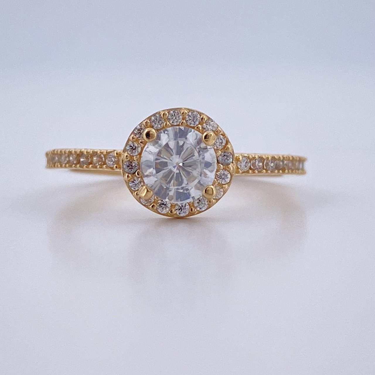 Anillo Halo Churumbela Circulo 2.05gr / T5 / Oro Amarillo 18K &