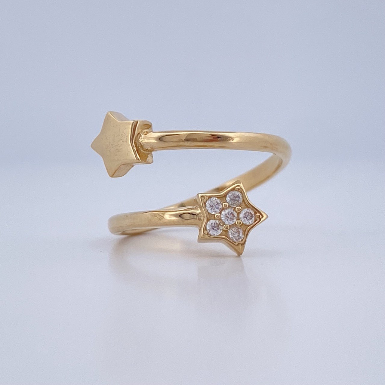 Anillo Abrazo Estrella 3.15gr / T6 / Oro Amarillo 18K &
