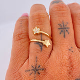 Anillo Abrazo Estrella 3.15gr / T6 / Oro Amarillo 18K &