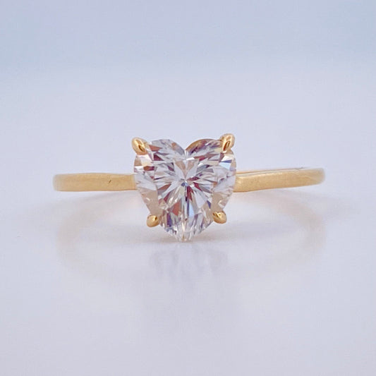 Anillo Corazon 1.45gr / T5 1/2 / Oro Amarillo 18K &