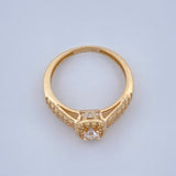 Anillo Halo Cuadrado 2.5gr / T6 1/2 / Oro Amarillo 18K &