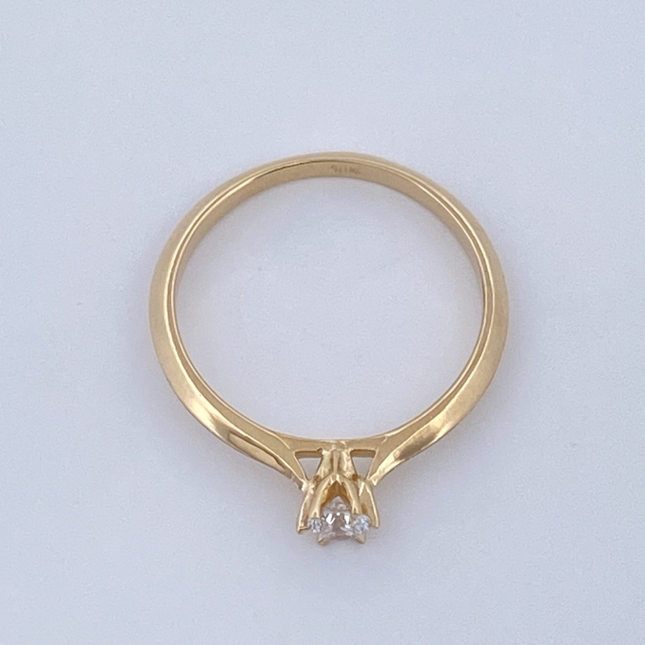 Anillo Solitario 1.65gr / T5 1/4 / Oro Amarillo 18K &