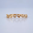 Anillo Hojas Intercaladas 1.25gr / T4 1/2 / Oro Amarillo 18K %