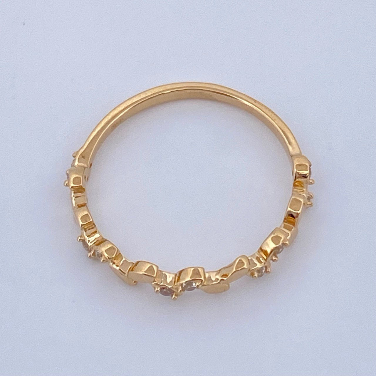 Anillo Hojas Intercaladas 1.3gr / T5 1/2 / Oro Amarillo 18K &