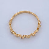 Anillo Hojas Intercaladas 1.3gr / T5 1/2 / Oro Amarillo 18K &
