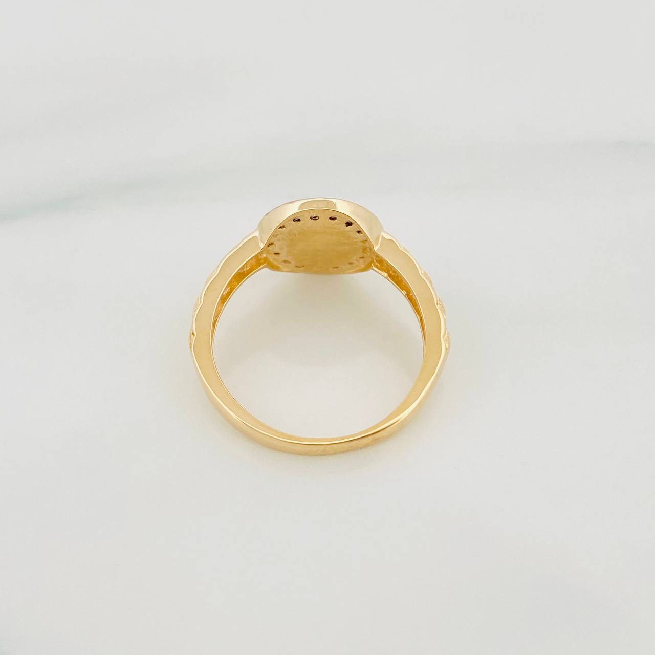 Anillo Correa Corona 3.25g / T5 3/4 Dos Oros Amarillo Blanco 18K