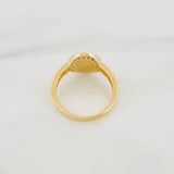 Anillo Correa Corona 3.25g / T5 3/4 Dos Oros Amarillo Blanco 18K
