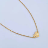 Cadena Aro Seguido Corazon 2.15gr / 42cm / 1.1mm Diamantada Oro Amarillo 18K &