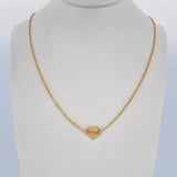 Cadena Aro Seguido Corazon 2.15gr / 42cm / 1.1mm Diamantada Oro Amarillo 18K &