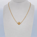 Cadena Aro Seguido Trebol 2.15gr / 42.3cm / 1.1mm Diamantada Oro Amarillo 18K &