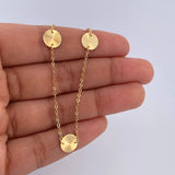 Tobillera Aro Seguido Circulos  1.9gr / 24.6cm / 1.1mm Diamantada Oro Amarillo 18K &