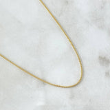Cadena Barril Ruso 1.8gr / 45cm / 1mm Oro Amarillo +3 18K