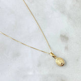 Cadena Veneciana 0.85gr / 40cm / 0.5mm + Dije Guadalupe 0.35gr / 1.5cm Ovalo Mate 1.2gr / Oro Amarillo 18K (Oferta)