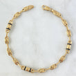 Pulso Rustico Tres Por Uno Tornillo 4.2gr / 20cm / 4mm Cauchos Negros - Eslabon Texturizado Oro Amarillo 18K