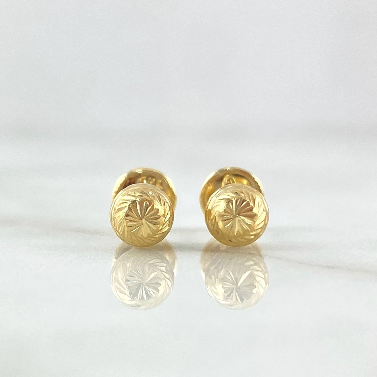 Topos Bola 0.75gr / 5mm Diamantada Lineal Oro Amarillo 18K *