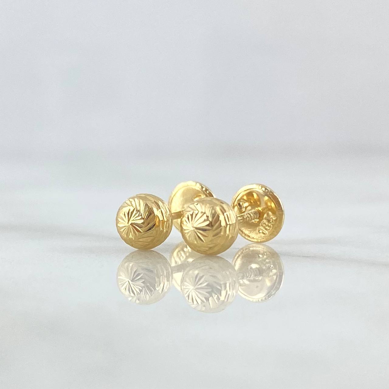 Topos Bola 0.7gr / 5mm Diamantada Lineal Oro Amarillo 18K *
