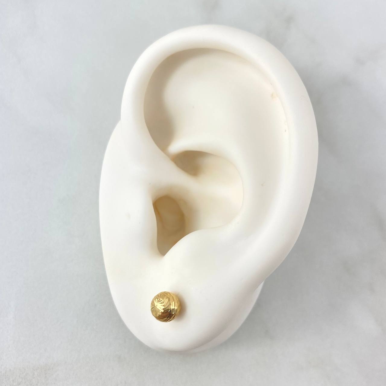 Topos Bola 0.7gr / 5mm Diamantada Lineal Oro Amarillo 18K *