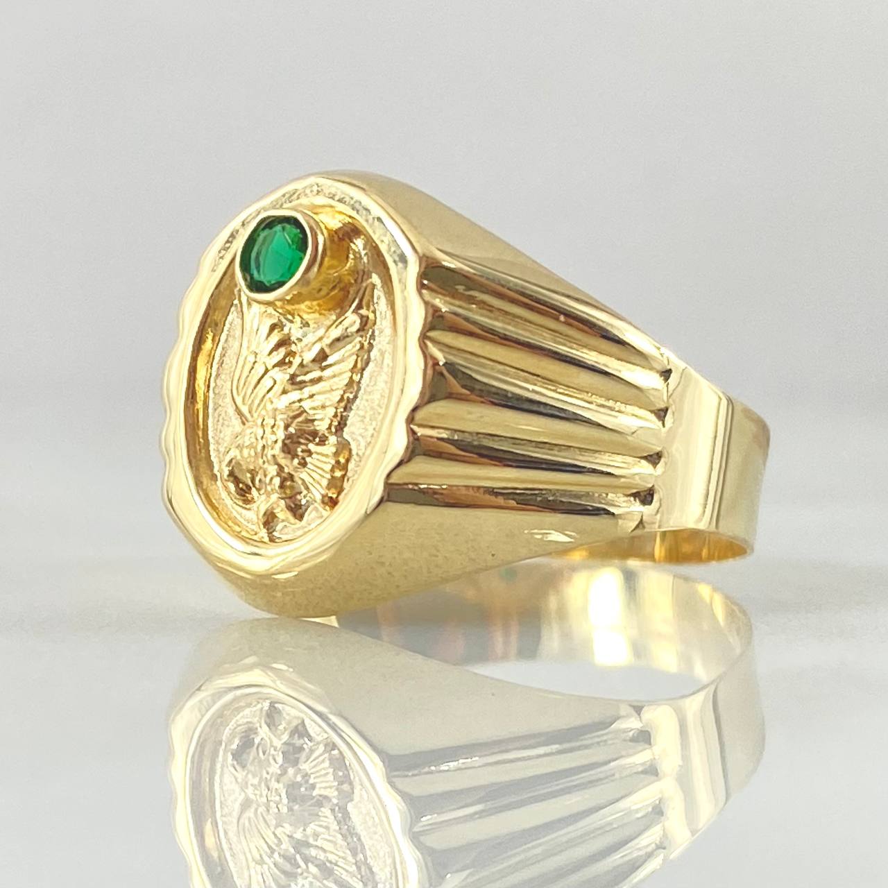 Anillo Sello Aguila 2.6gr / T9 3/4 / Oro 18K ©