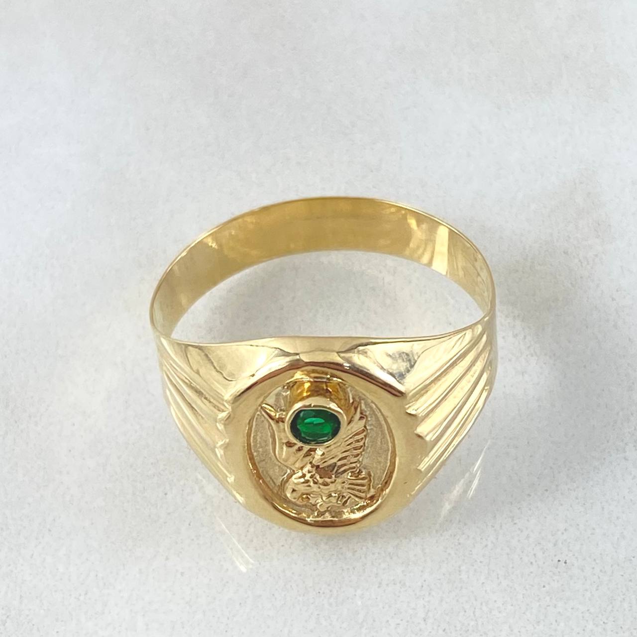 Anillo Sello Aguila 2.6gr / T9 3/4 / Oro 18K ©