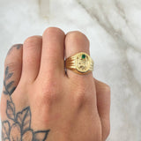 Anillo Sello Aguila 2.6gr / T9 3/4 / Oro 18K ©