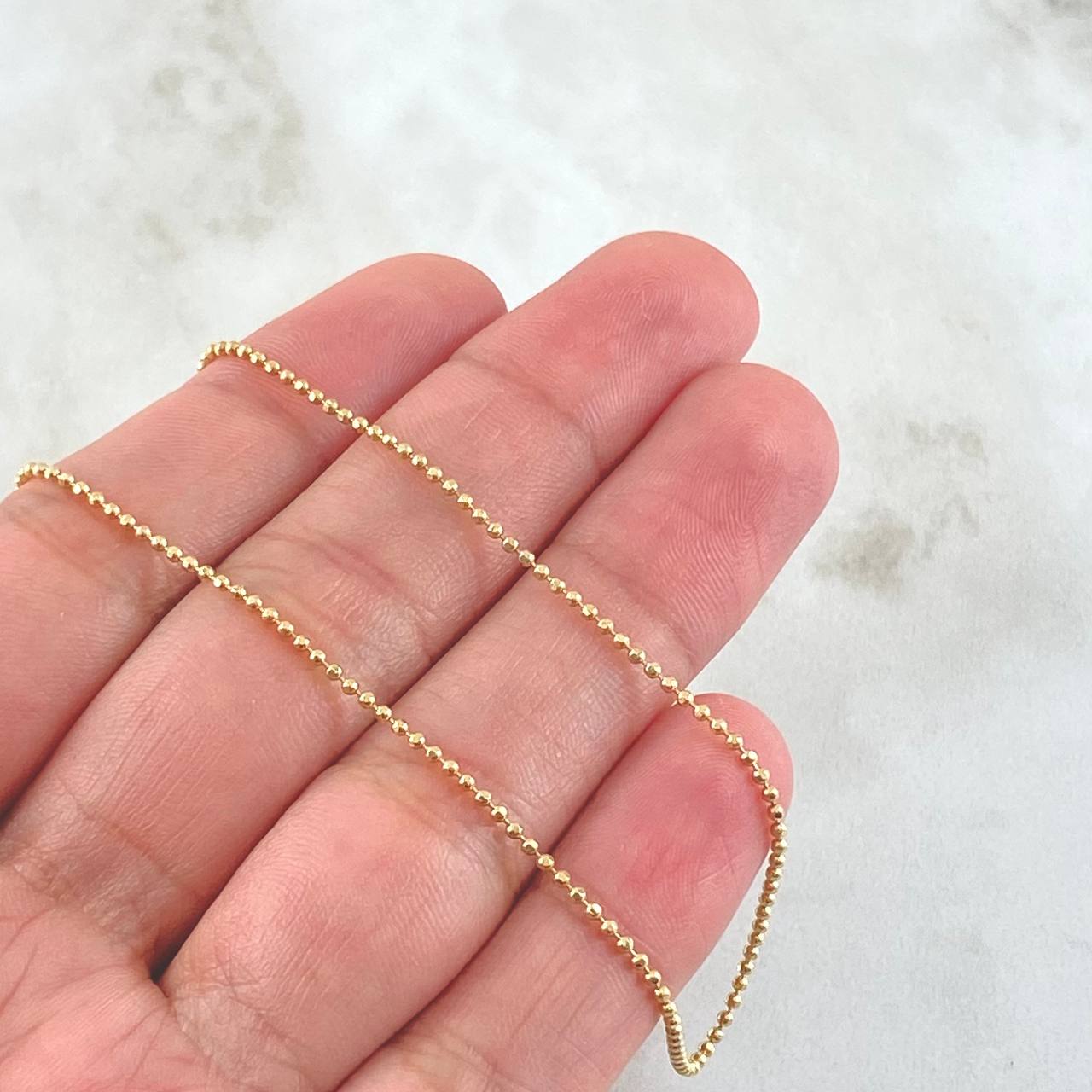 Cadena Militar 4.55gr / 50cm / Oro Amarillo +3 18K