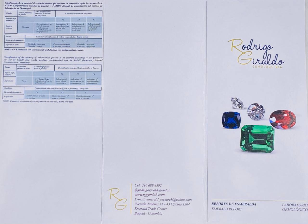 Anillo Tulipanes Esmeraldas 51pts 2.55g / T6 3/4 Oro Amarillo 18K