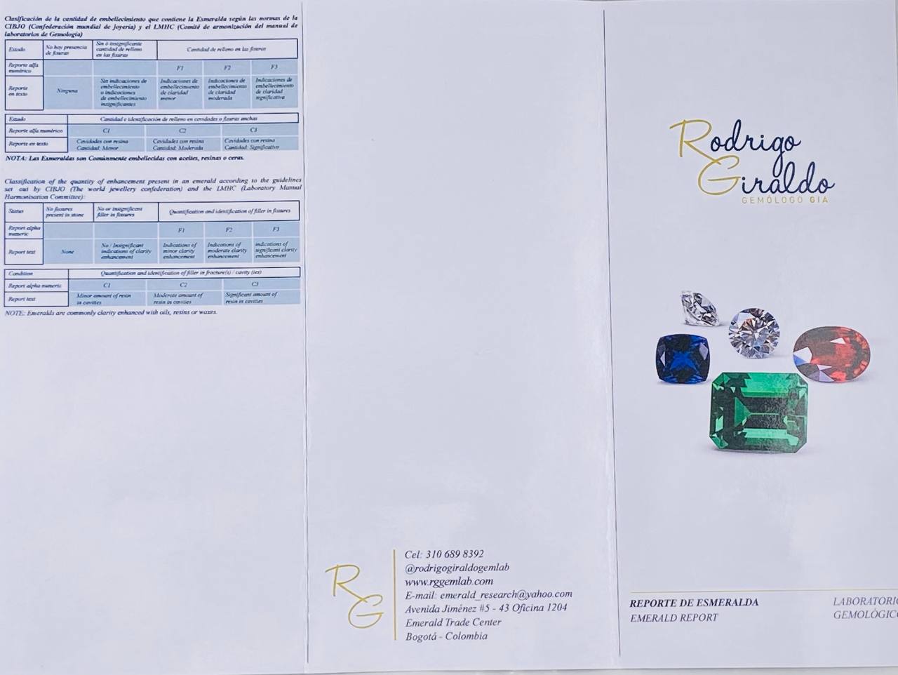 Anillo Cubo Esmeralda 1.2qts 4.45g / T9 Oro Amarillo 18K
