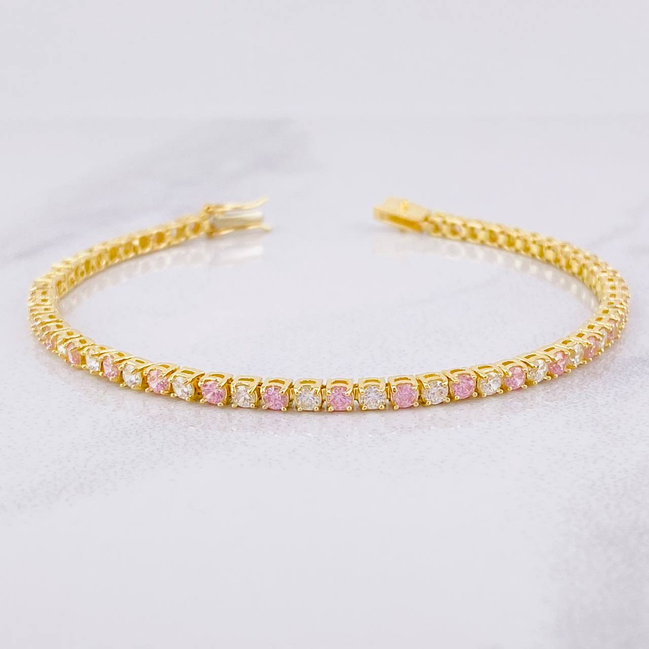 Pulso Tenis 8.15g / 17.2cm / 2.7mm Oro Amarillo 18K