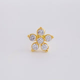 Piercing Flor Cinco Petalos 0.6g / 1.2cm Oro Amarillo 18K