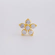 Piercing Flor Cinco Petalos 0.6g / 1.2cm Oro Amarillo 18K