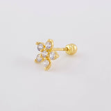 Piercing Flor Cinco Petalos 0.6g / 1.2cm Oro Amarillo 18K
