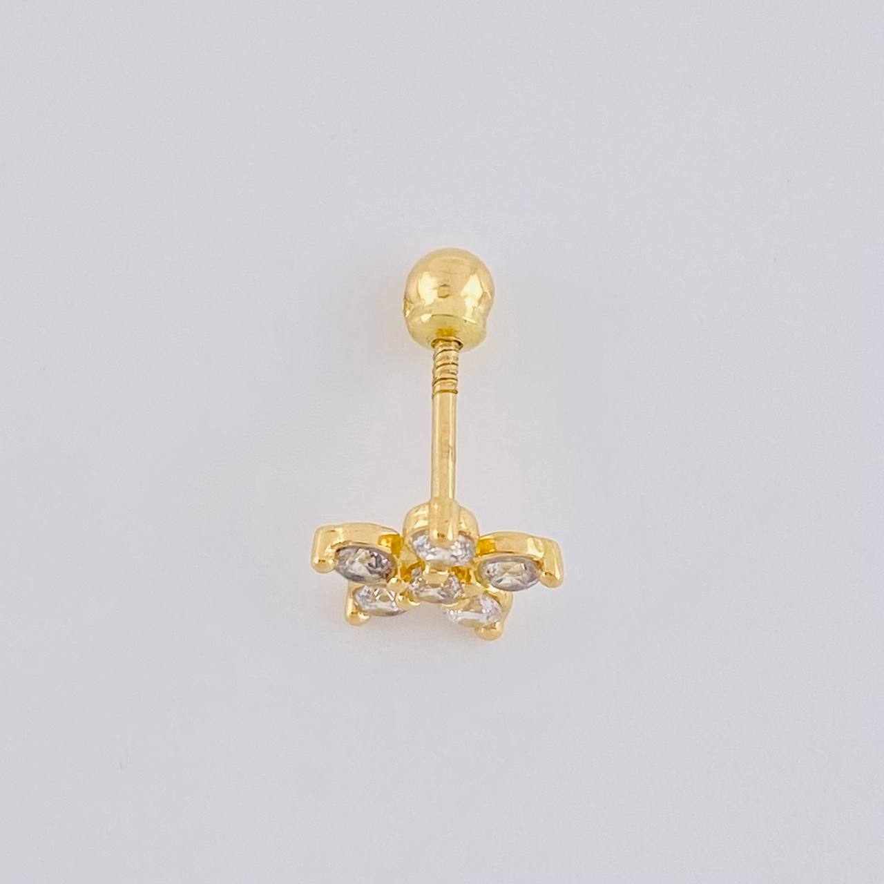 Piercing Flor Cinco Petalos 0.6g / 1.2cm Oro Amarillo 18K