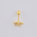 Piercing Flor Cinco Petalos 0.6g / 1.2cm Oro Amarillo 18K
