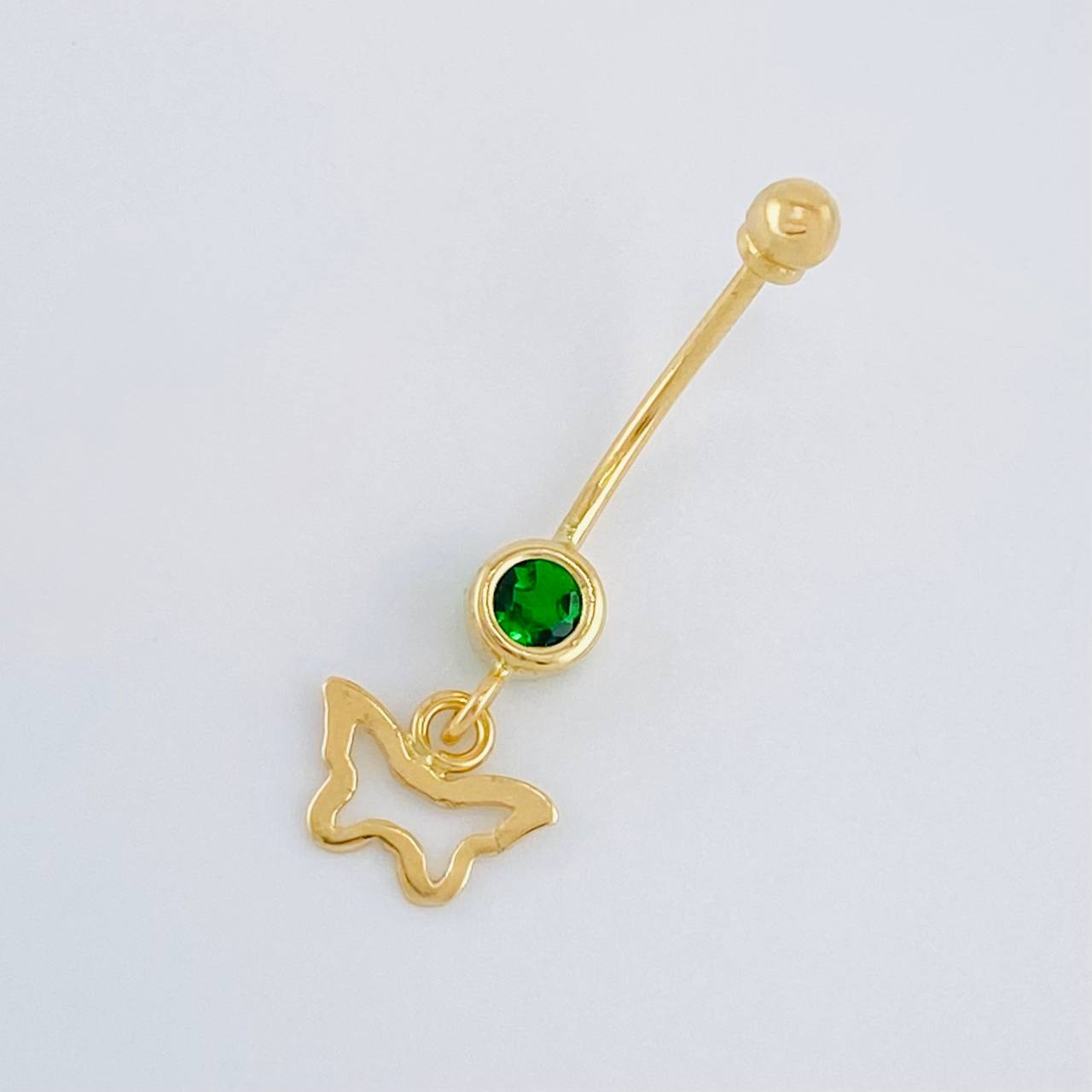 Piercing Mariposa Silueta Colgante 0.6g / 2.5cm Oro Amarillo 18K