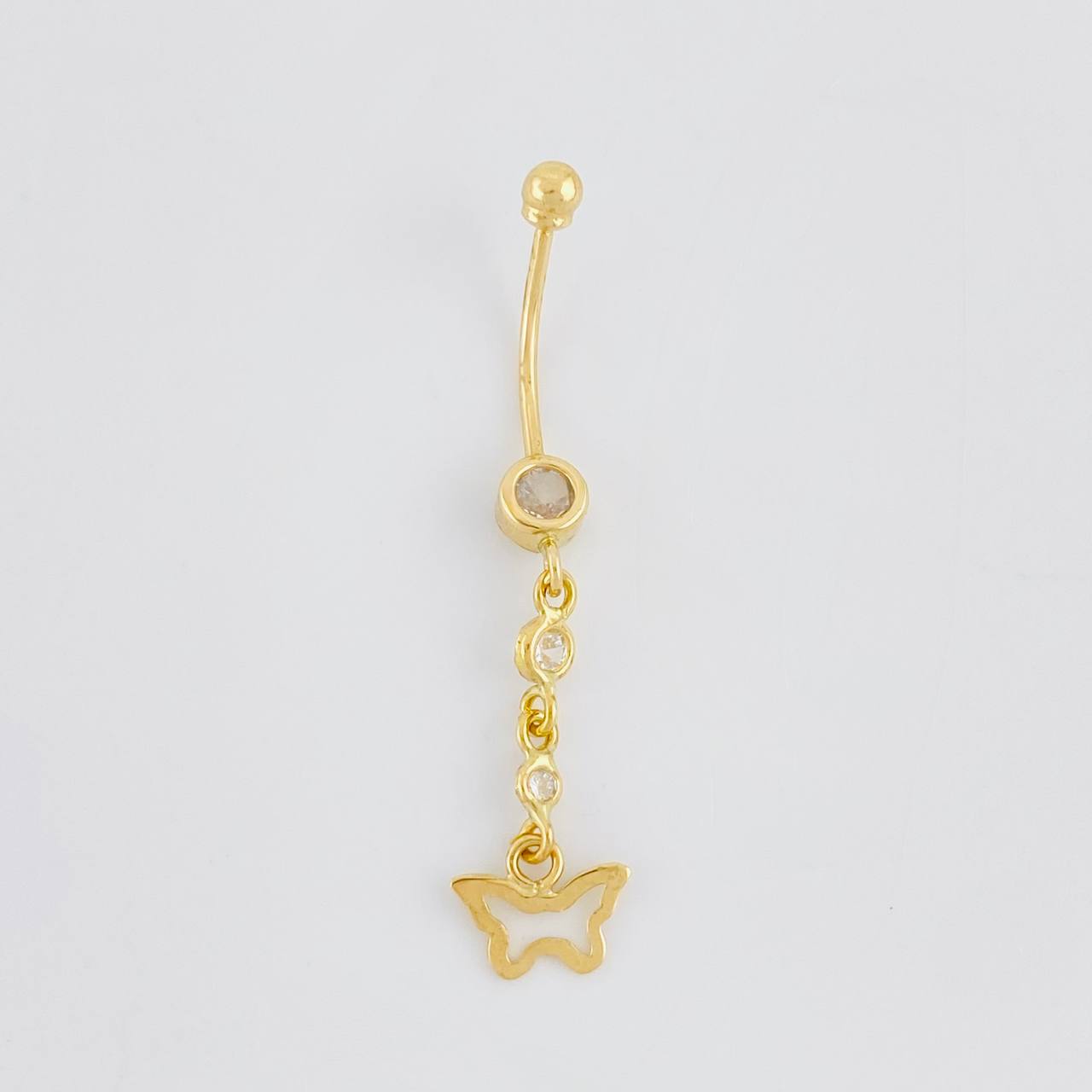 Piercing Mariposa Silueta Colgante 0.95g / 4cm Oro Amarillo 18K