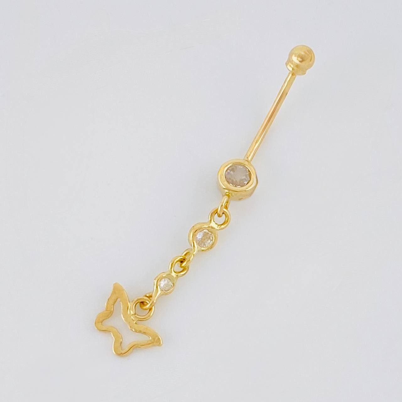 Piercing Mariposa Silueta Colgante 0.95g / 4cm Oro Amarillo 18K
