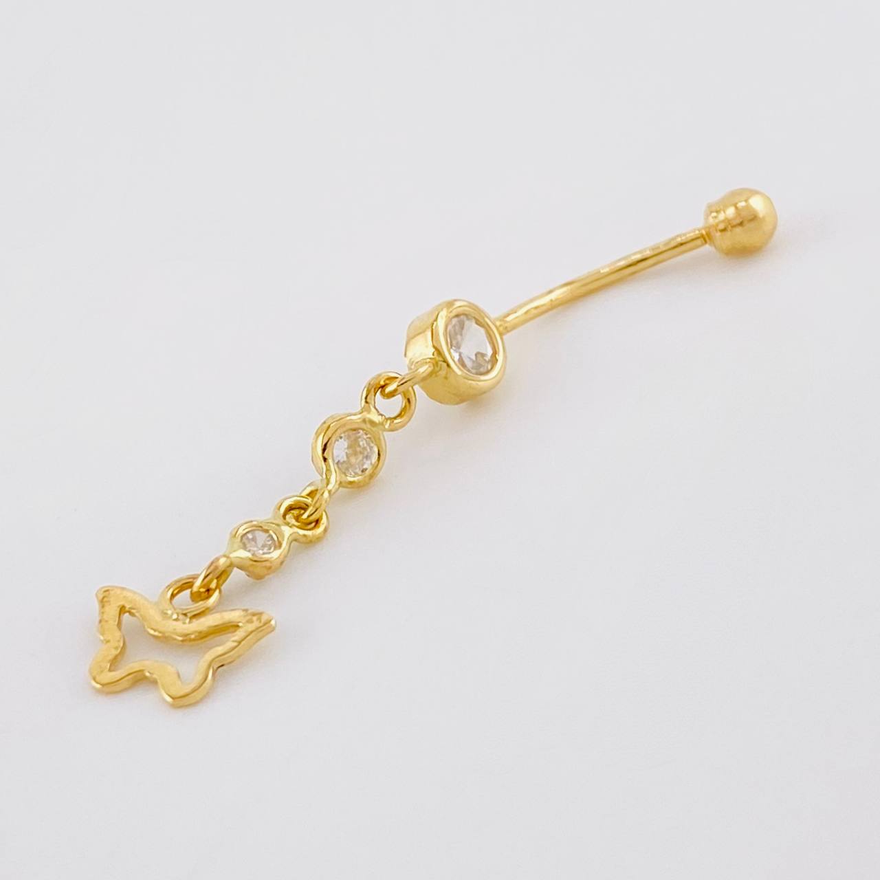 Piercing Mariposa Silueta Colgante 0.95g / 4cm Oro Amarillo 18K