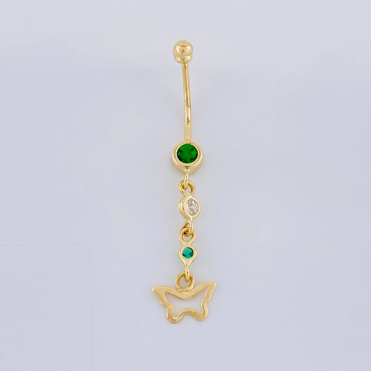 Piercing Mariposa Silueta Colgante 0.85g / 4cm Oro Amarillo 18K