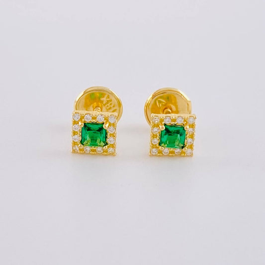 Topos Halo Cuadrado 0.7g / 4.9mm Oro Amarillo 18K