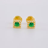 Topos Halo Cuadrado 0.7g / 4.7mm Oro Amarillo 18K