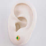 Topos Halo Cuadrado 0.7g / 4.9mm Oro Amarillo 18K