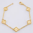 Pulso Trebol Aro Seguido 7g / 18.2cm / 2mm Oro Amarillo 18K