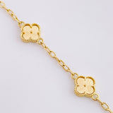 Pulso Trebol Aro Seguido 7g / 18.2cm / 2mm Oro Amarillo 18K