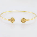 Pulso Aro Trebol Diamantado 3.8gr / 17cm / 1.8mm Oro Amarillo Nac.Esp. 18K