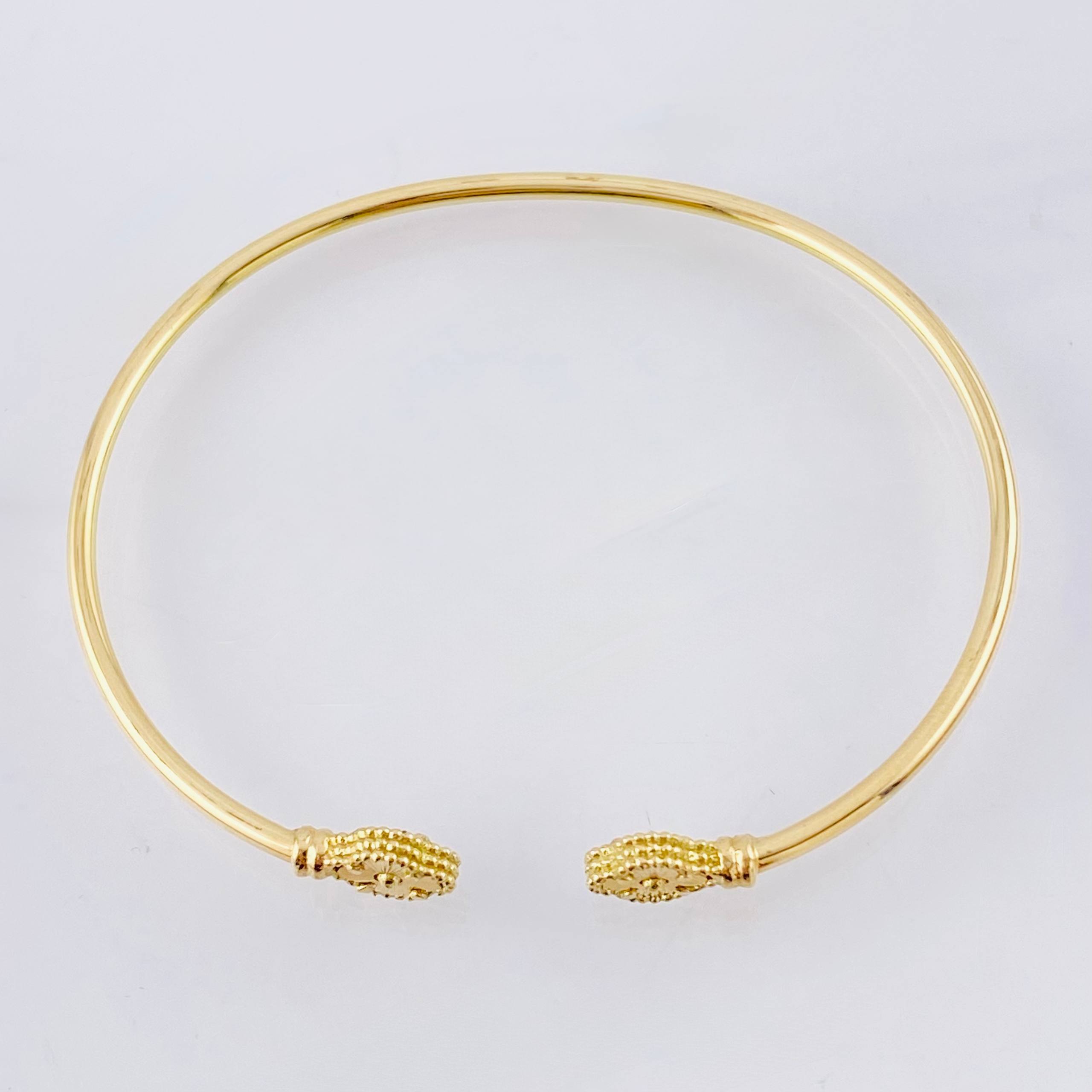 Pulso Aro Trebol Diamatando 3.75gr / 18cm / 1.8mm Oro Amarillo 18K *