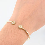Pulso Aro Trebol Diamatando 3.75gr / 18cm / 1.8mm Oro Amarillo 18K *