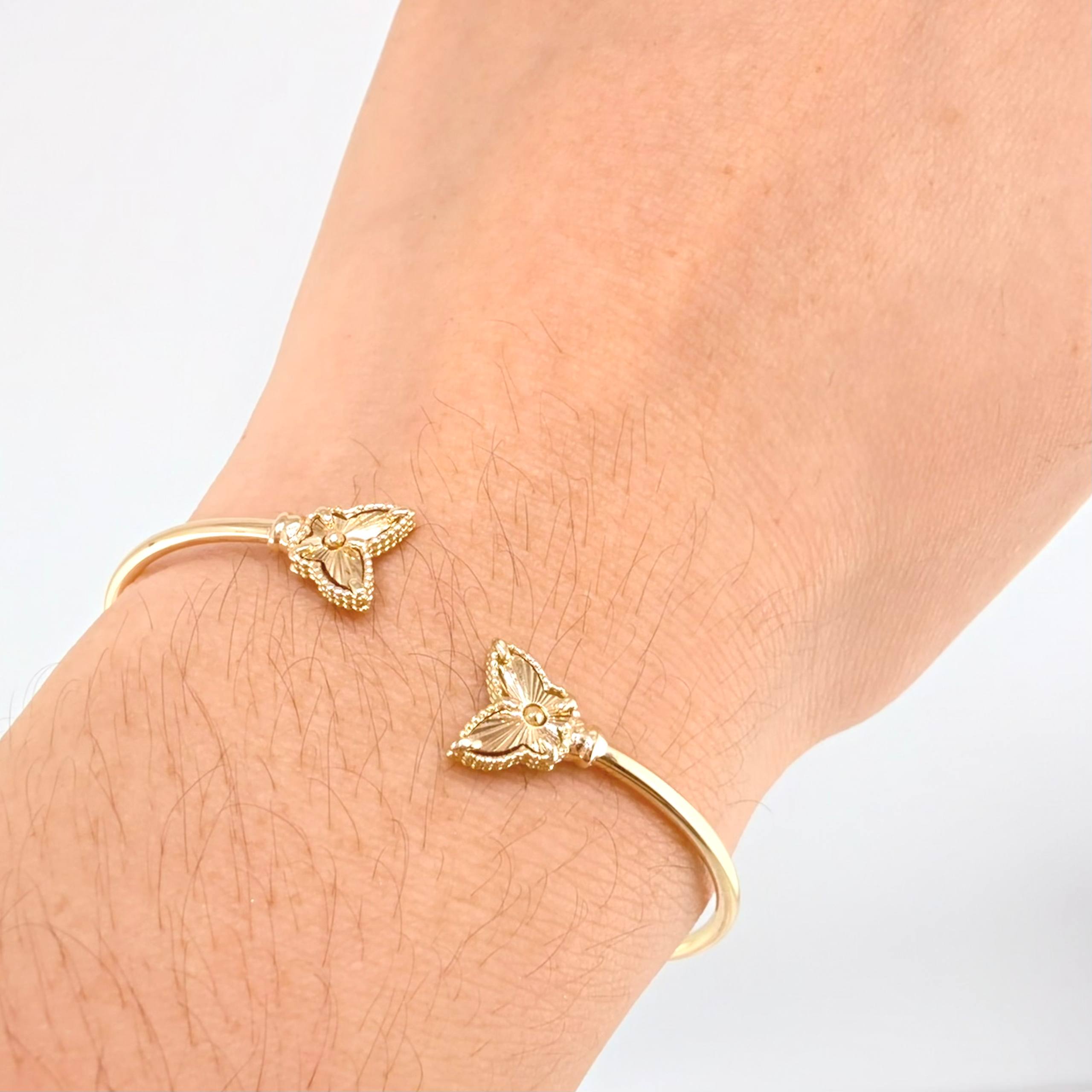 Pulso Aro Mariposa 3.75 g / 18 cm / 1.8 mm Oro Amarillo 18K