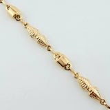 Pulso Rustico Boya Dubai 3.85gr / 18cm / 4.4mm Oro Amarillo 18K