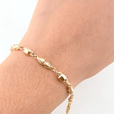 Pulso Rustico Boya Dubai 3.85gr / 18cm / 4.4mm Oro Amarillo 18K