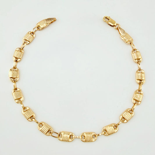 Pulso Rustico Canotillo 3.65gr / 18.5cm / 4.7mm Oro Amarillo 18K ©